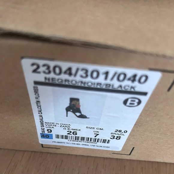 Zara peep toe sock stiletto heels - Picture 4 of 6